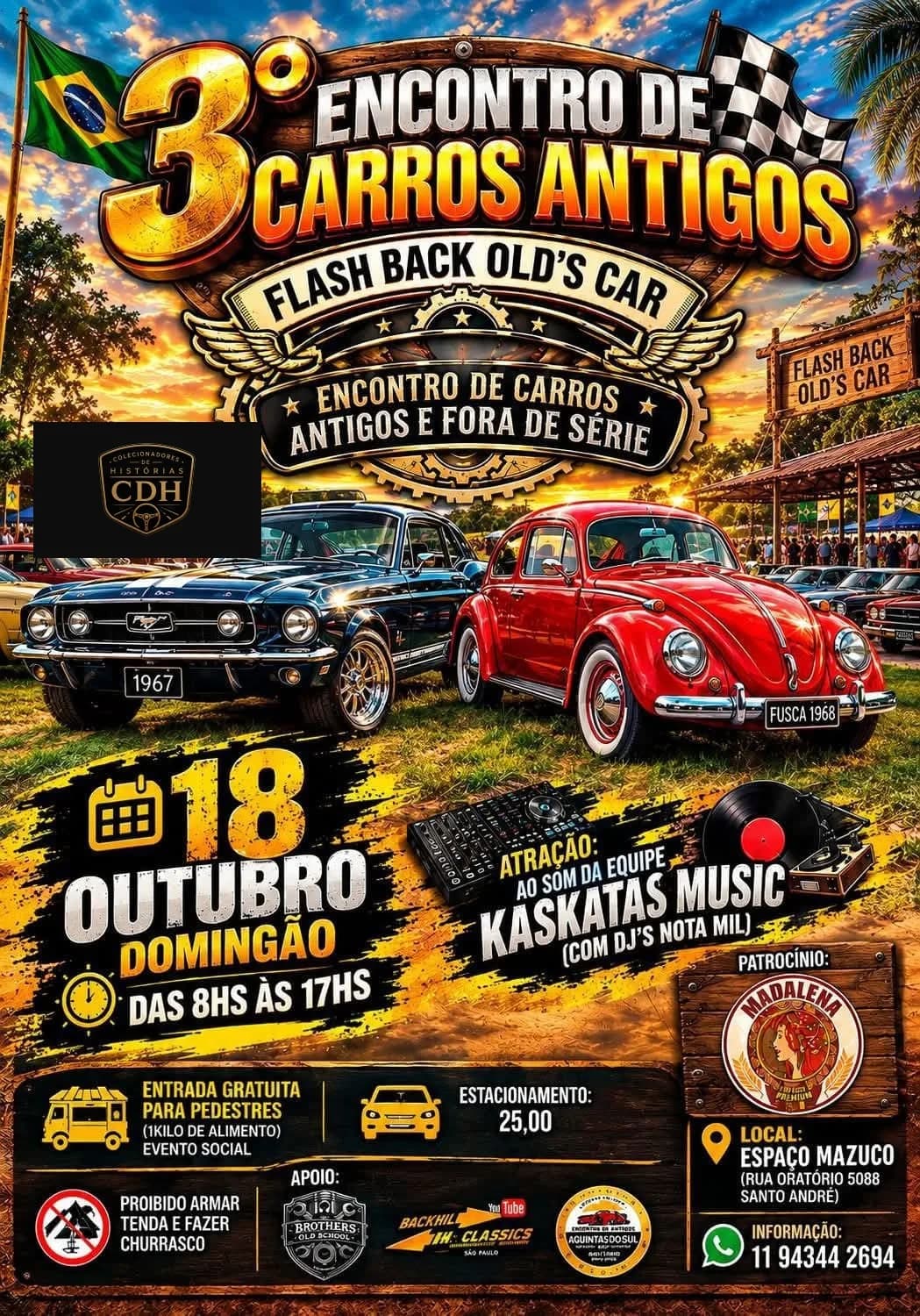 3º encontro Flash Back Old's Car - Santo André, SP