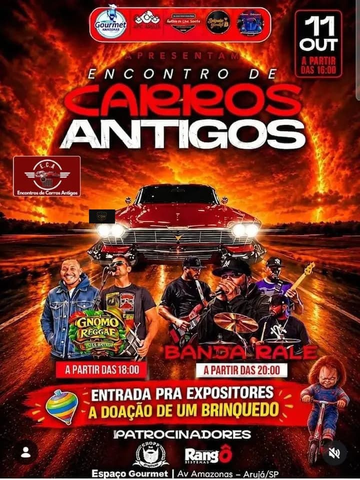 Encontro de carros antigos em Arujá, SP