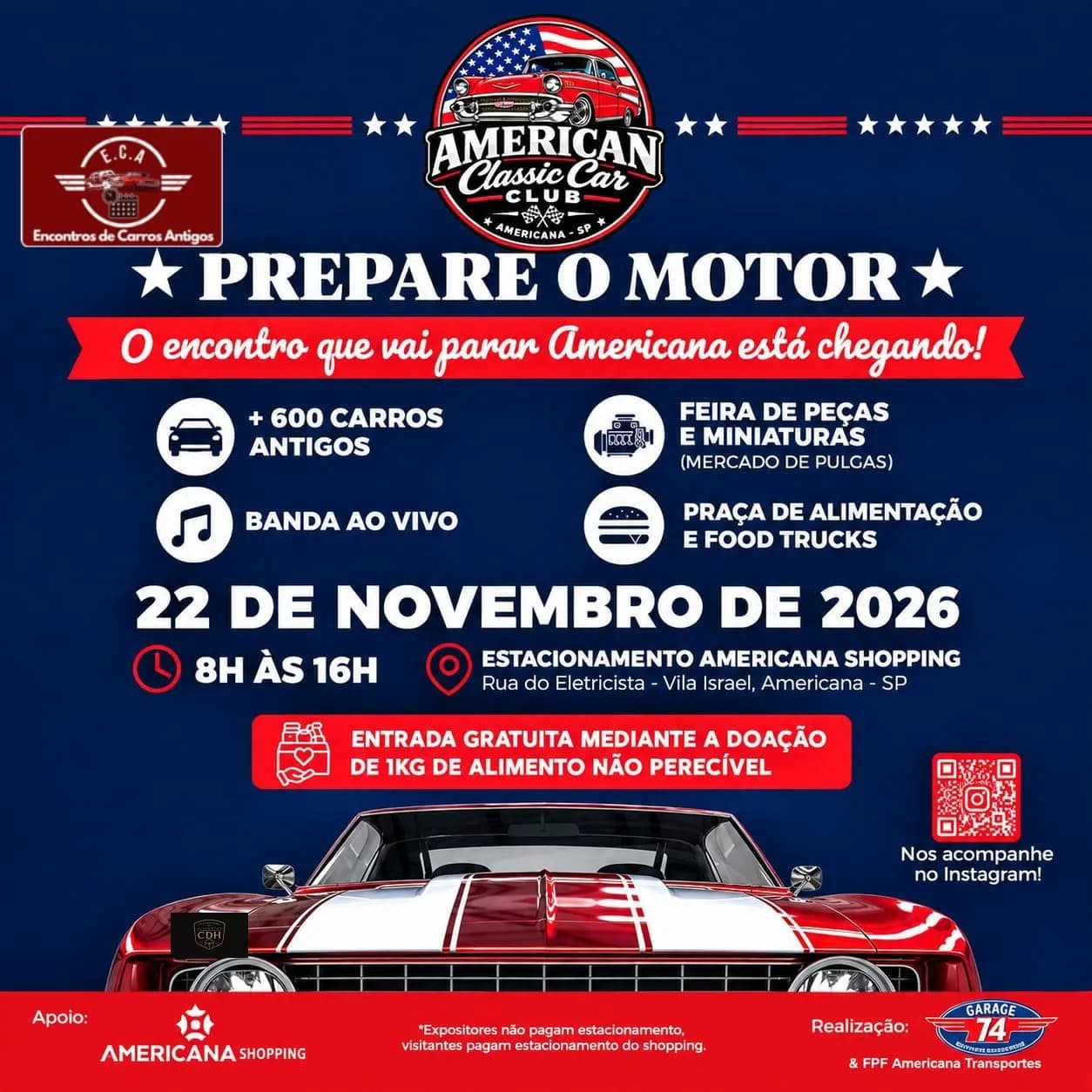 Encontro American Classic Car Club - Americana, SP