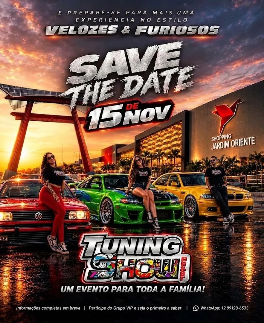 Encontro de carros em Jardim Oriente Shopping