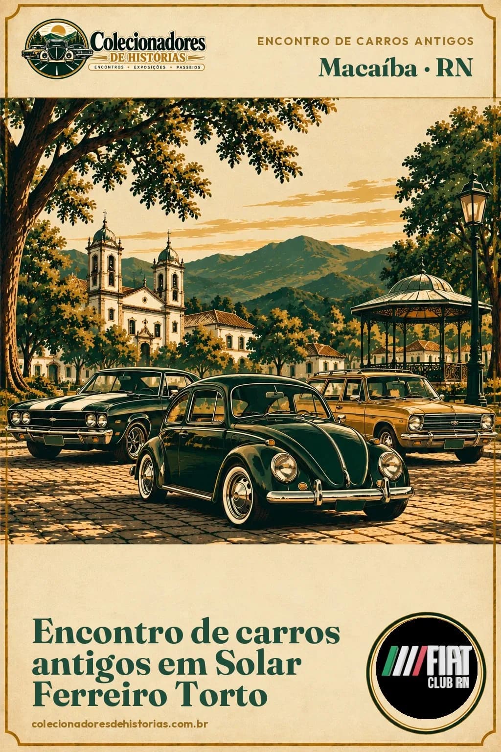 Encontro de carros antigos em Solar Ferreiro Torto