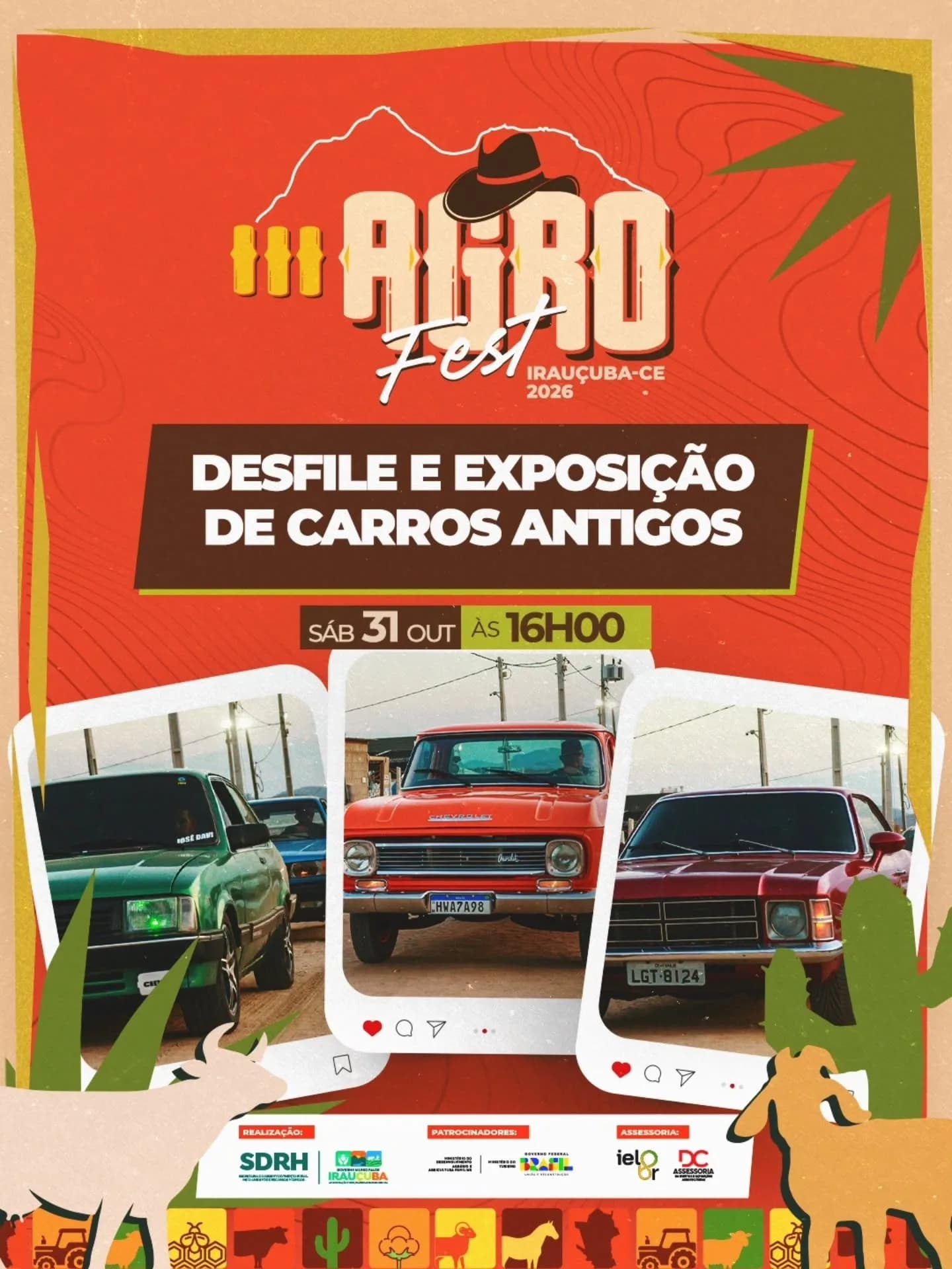 Exposição de Carros Antigos no AgroFest 2026