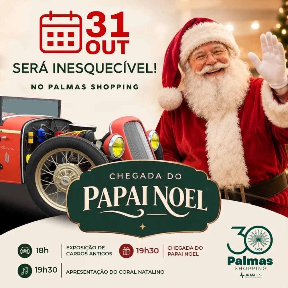 Encontro de carros antigos em Palmas Shopping