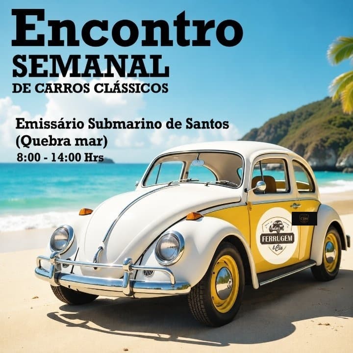 Encontro Semanal de Carros Clássicos Ferrugem & CIA - Santos, SP