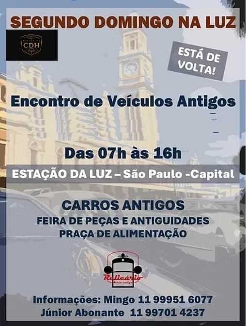 2º Domingo na Estação da Luz - Encontro de Carros Antigos - São Paulo, SP