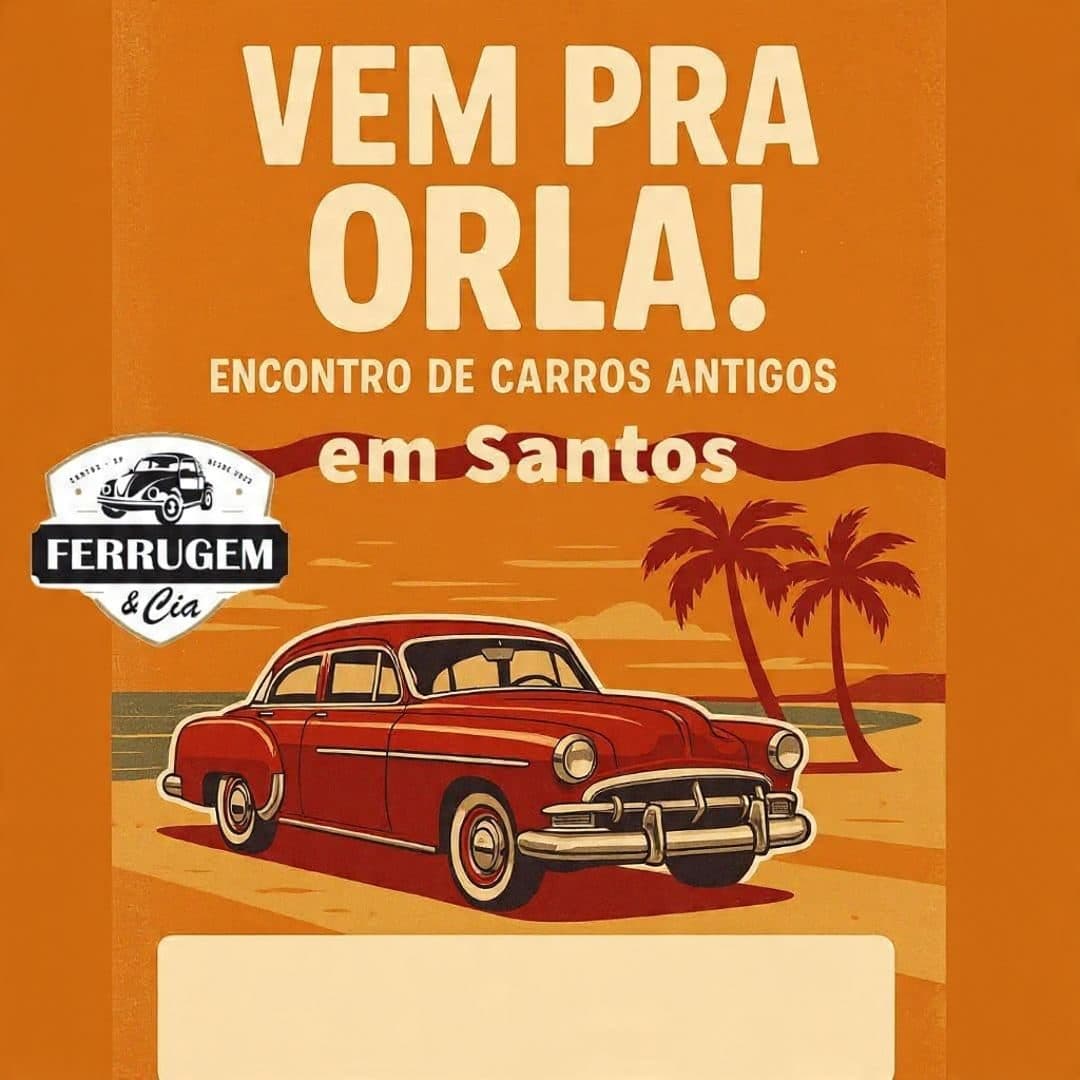 Vem pra Orla é uma exposição de carros antigos que ocorre todos os domingos entã