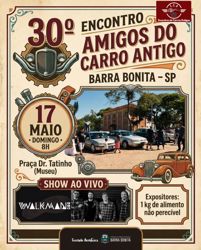 30º encontro Amigos do Carro Antigo - Barra Bonita, SP