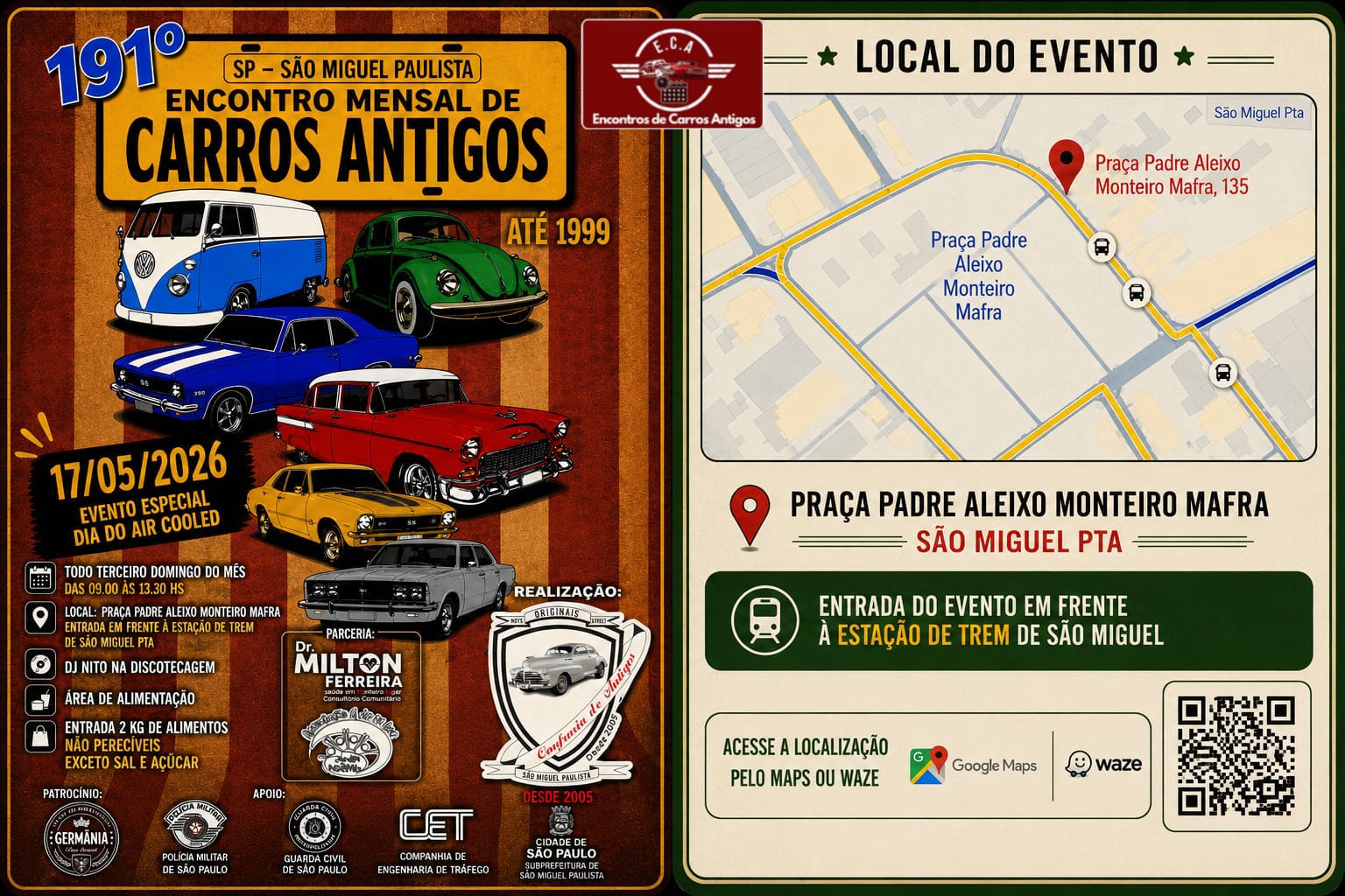 191º Encontro mensal de carros antigos São Miguel Paulista, SP