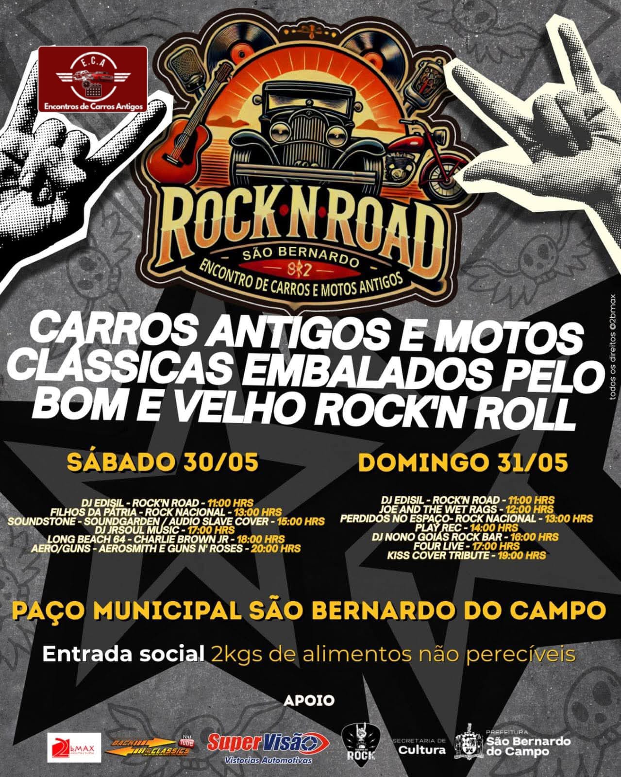 Encontro de carros e motos antigos Rock n Road - São Bernardo do Campo, SP