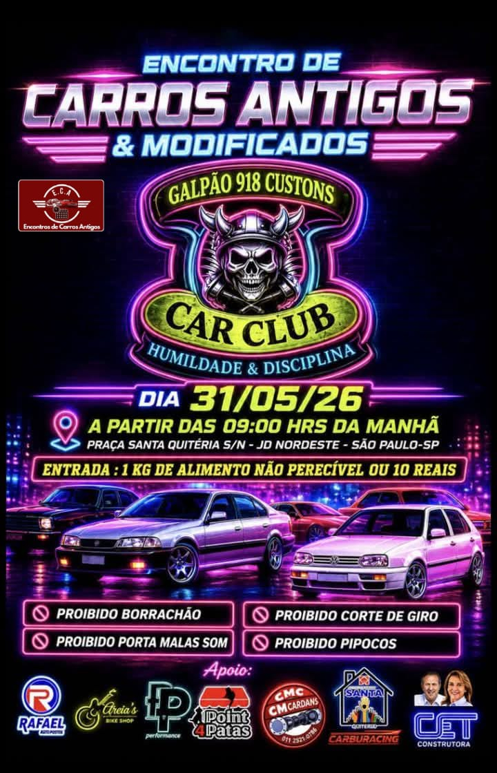 Encontro de carros antigos e modificados Galpão 918 Custons Car Club - São Paulo, SP