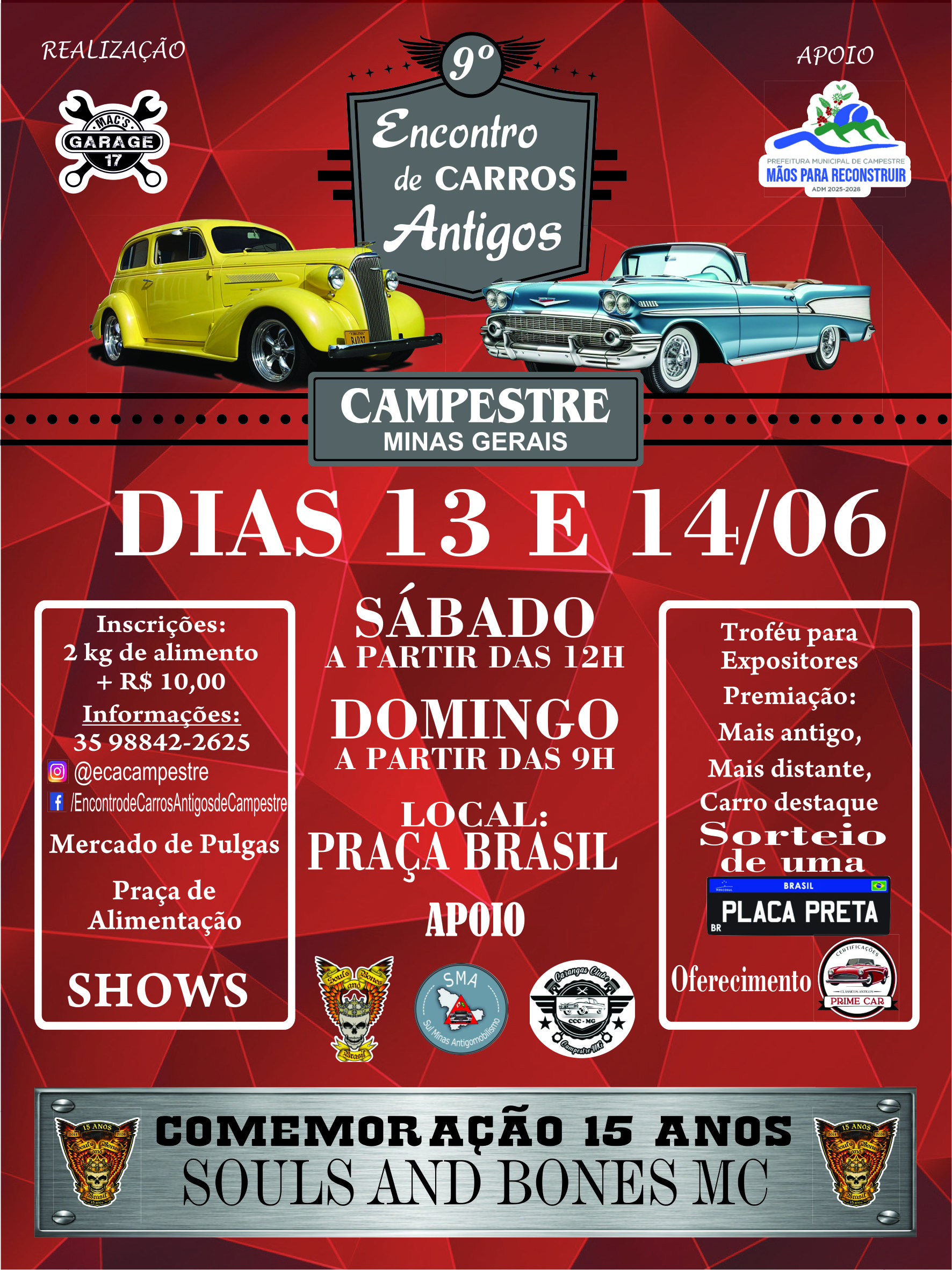 9° Encontro de Carros Antigos Campestre - MG