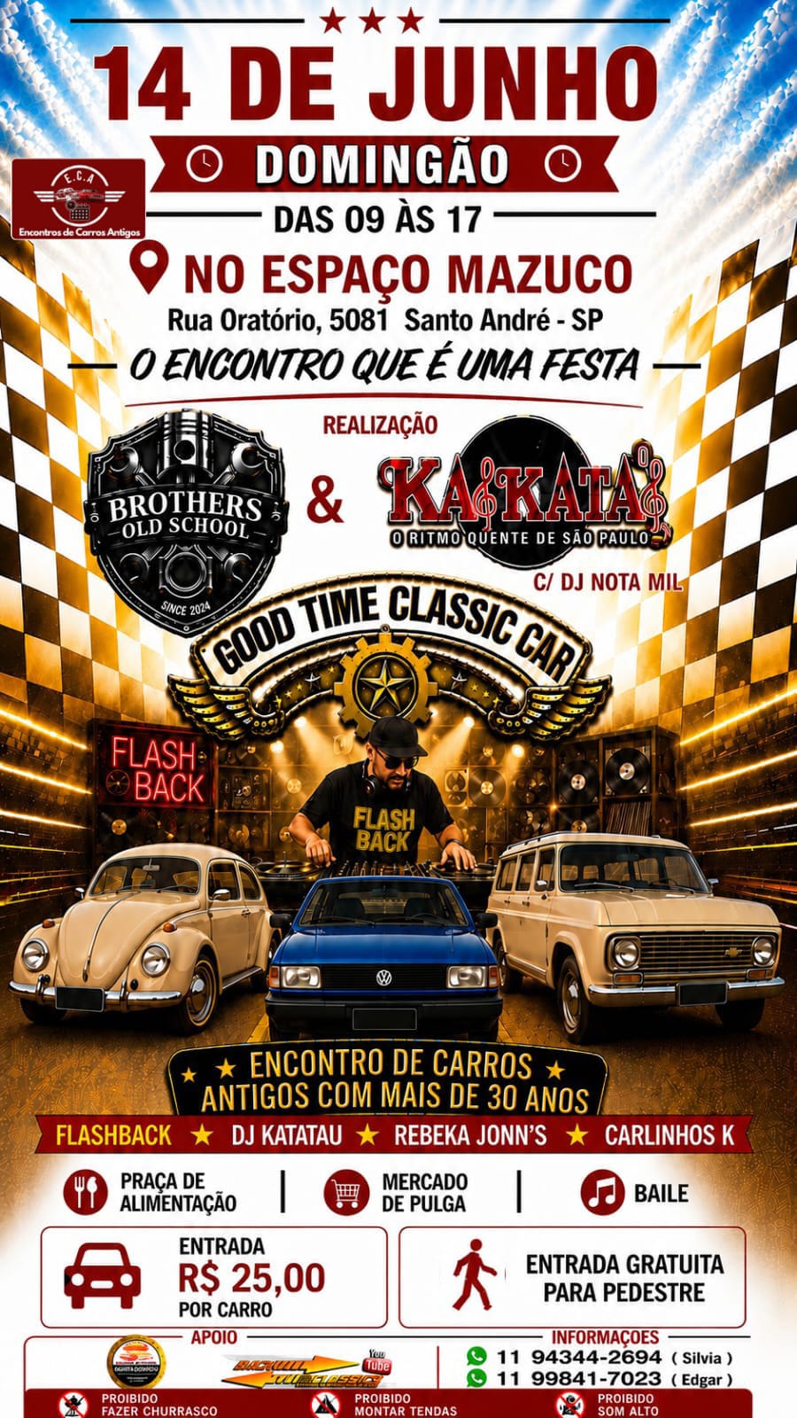 Encontro de carros antigos com mais de 30 anos - Santo André, SP