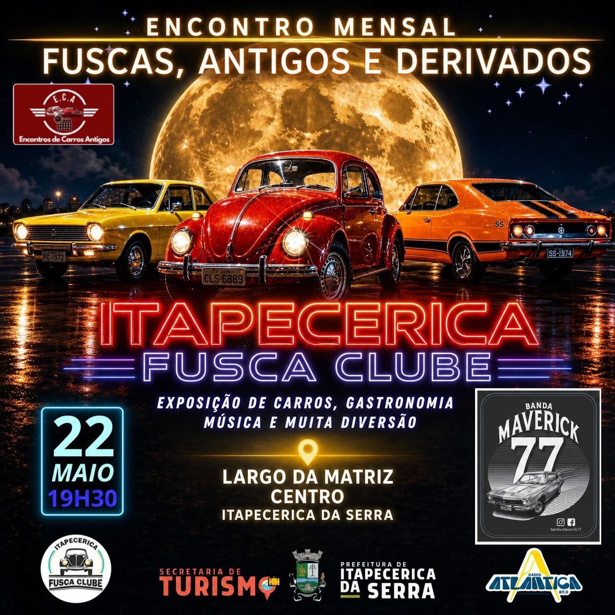 Folder de CANCELADO Encontro mensal de Fuscas, Antigos e Derivados - Itapecerica da Serra, SP