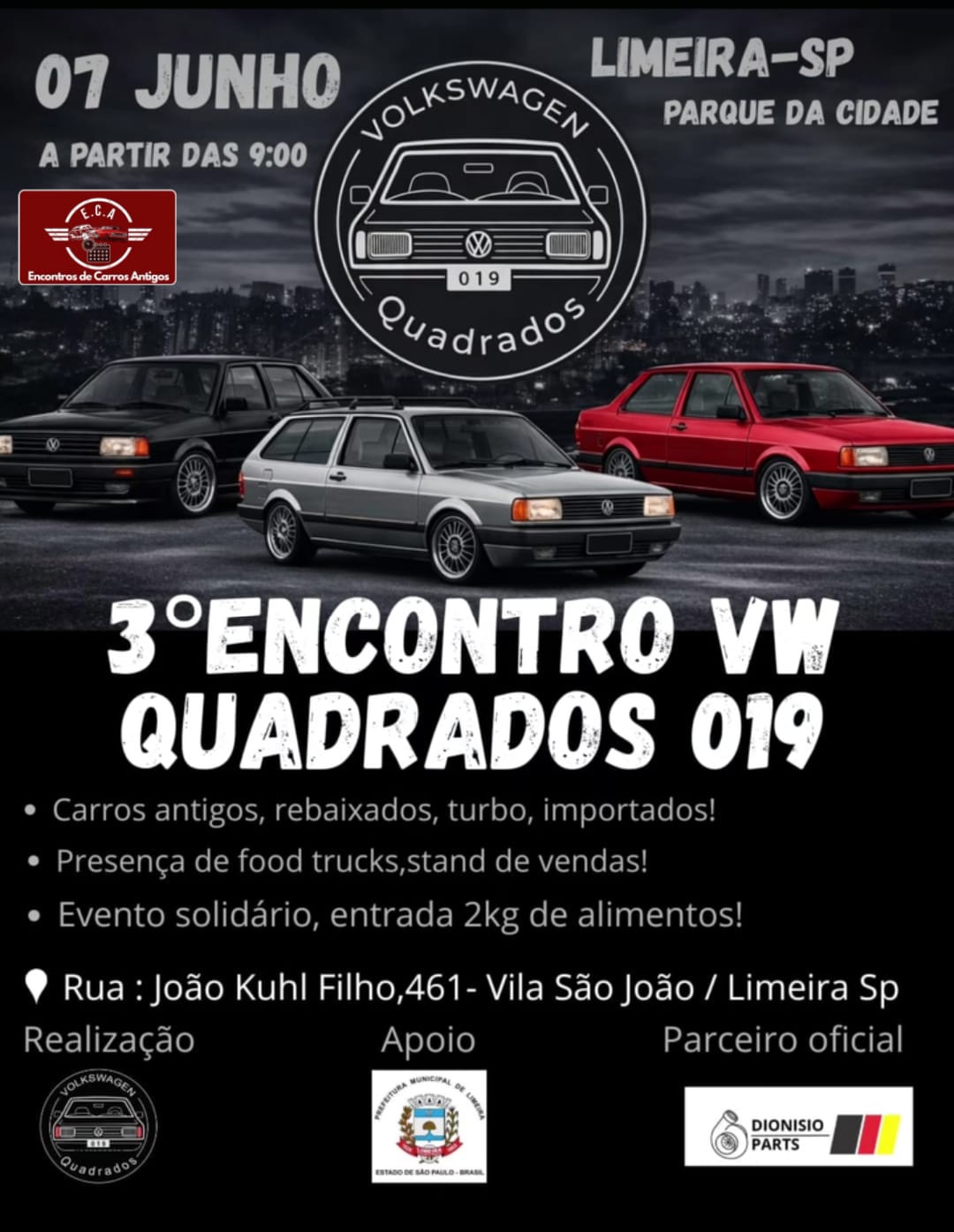 Folder de 3º encontro VW quadrados 019 - Limeira, SP