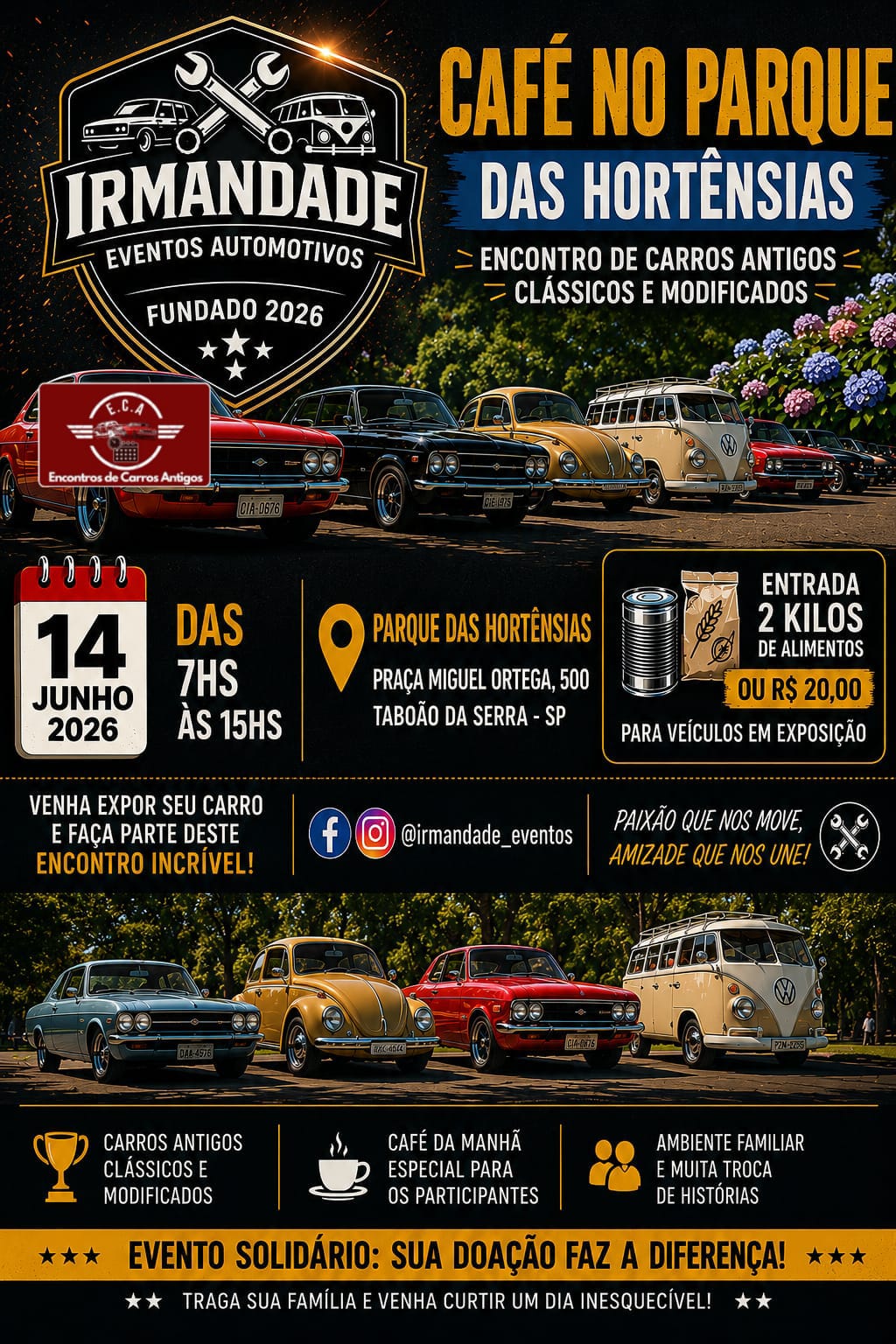 Folder de Café no Parque das Hortênsias Irmandade - Taboão da Serra, SP