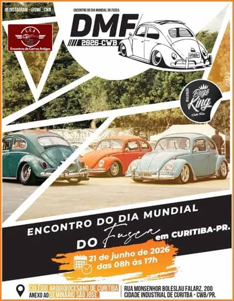 Folder de DMF Dia Mundial do Fusca 2026 - Curitiba, PR