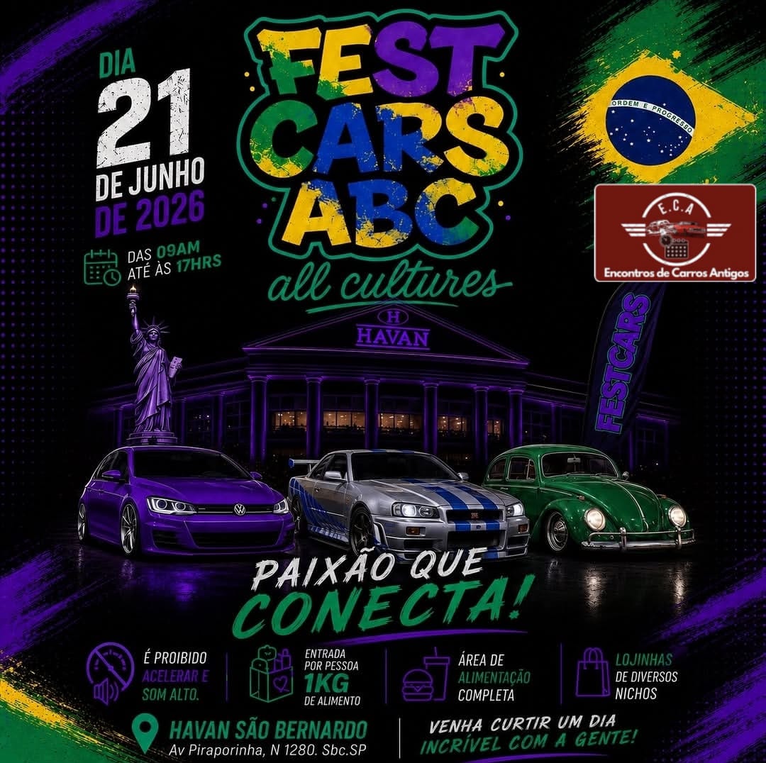 Folder de Fest Cars ABC all cultures - São Bernardo do Campo, SP