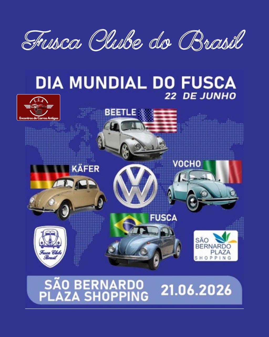 Folder de Dia mundial do Fusca - São Bernardo do Campo, SP