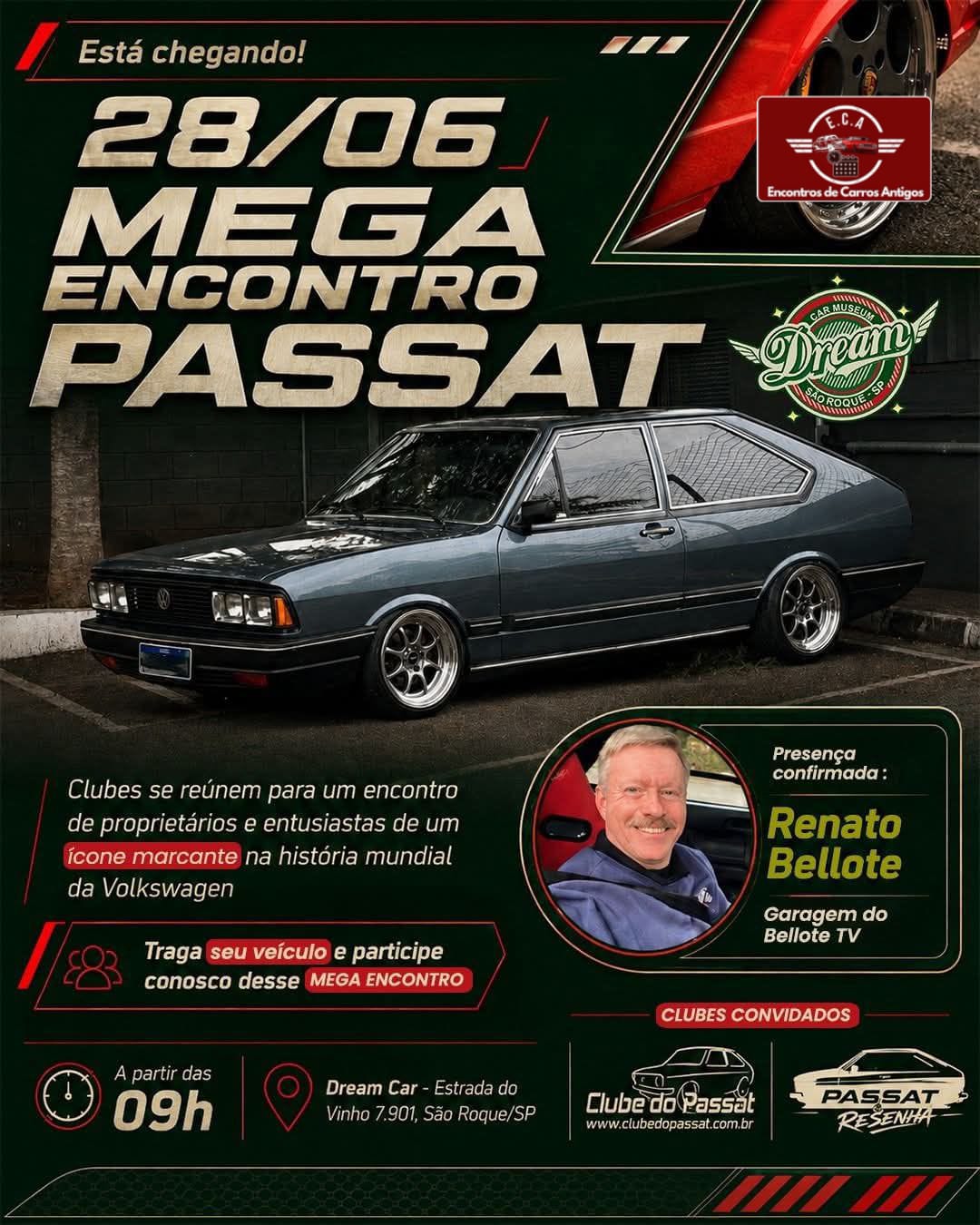 Folder de Mega Encontro Passat no Dream Car São Roque - SP