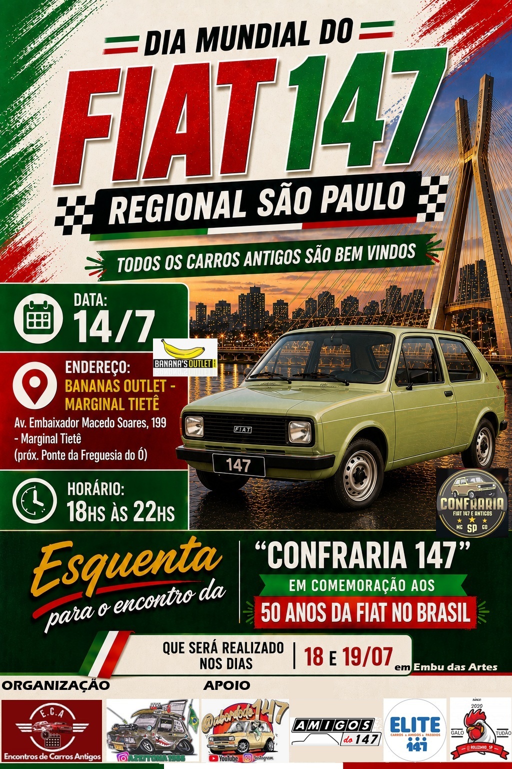 Folder de Esquenta para o encontro Confraria 147 - São Paulo, SP