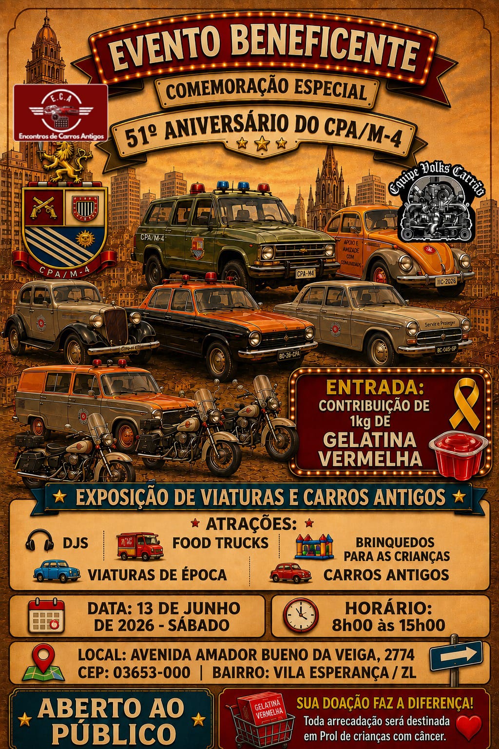 Folder de 51º aniversário do CPA / M-4 - São Paulo, SP