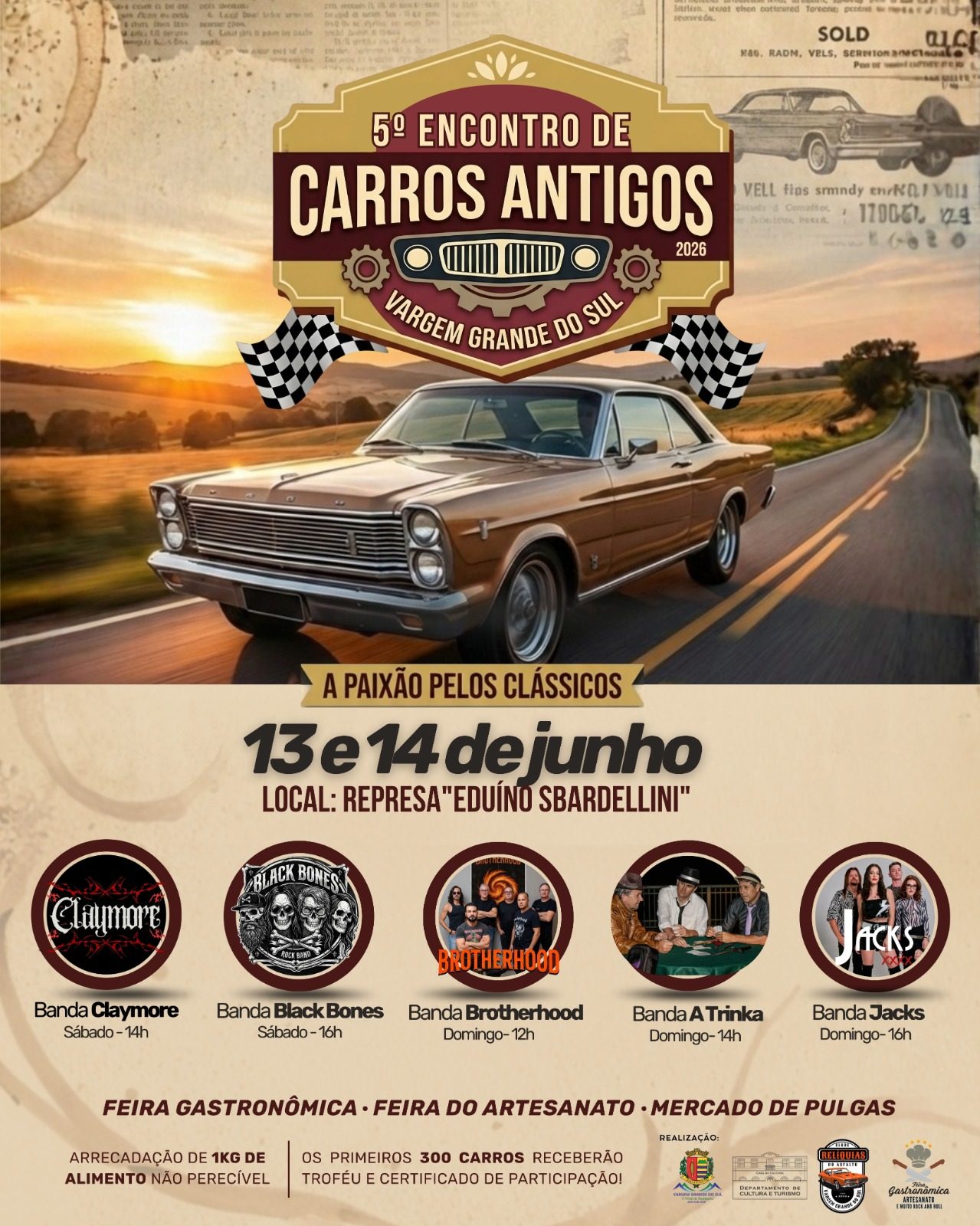 Folder de 5º ENCONTRO DE CARROS ANTIGOS
